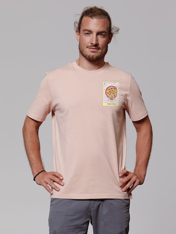 Watapparel Shirt 'Tarot The Pizza' in Oranje: voorkant