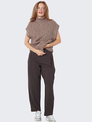 Pull-over 'Row' co'couture en marron