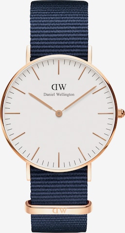 Daniel Wellington Zegarek analogowy 'Classic 36 Bayswater' w kolorze niebieski: przód