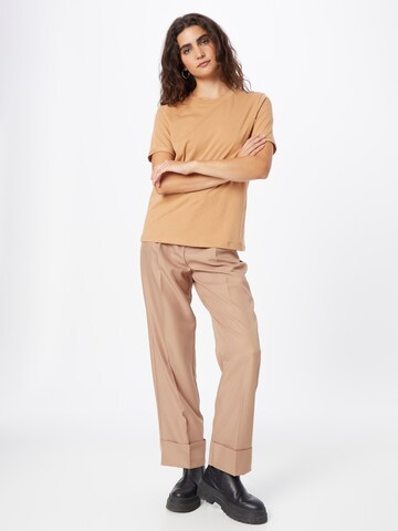 PIECES Shirt 'Ria' in Bruin