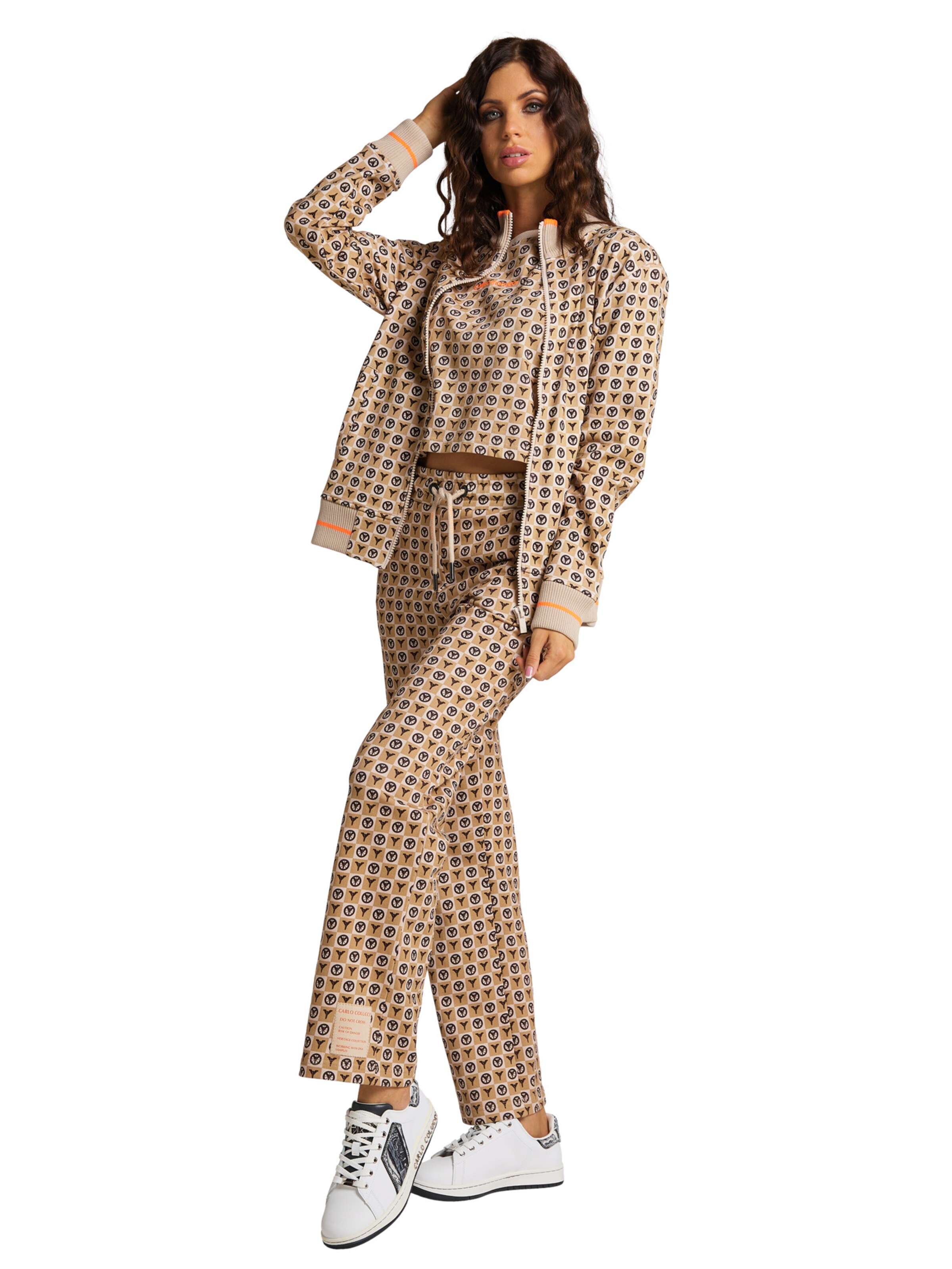 Carlo Colucci Sweatjacke in Beige