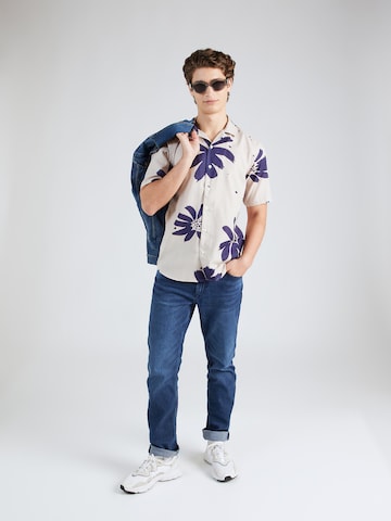 Only & Sons Regular Fit Skjorte 'FLOWER' i hvit