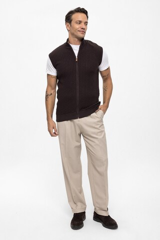 Felix Hardy Gebreid vest in Bruin