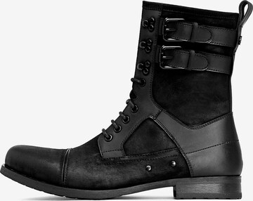 Kazar Lace-Up Boots in Black: front