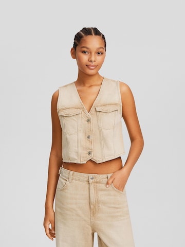 Bershka Weste in Beige: predná strana