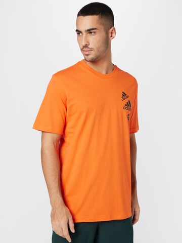 ADIDAS SPORTSWEAR Λειτουργικό μπλουζάκι 'Essentials Brandlove' σε πορτοκαλί: μπροστά