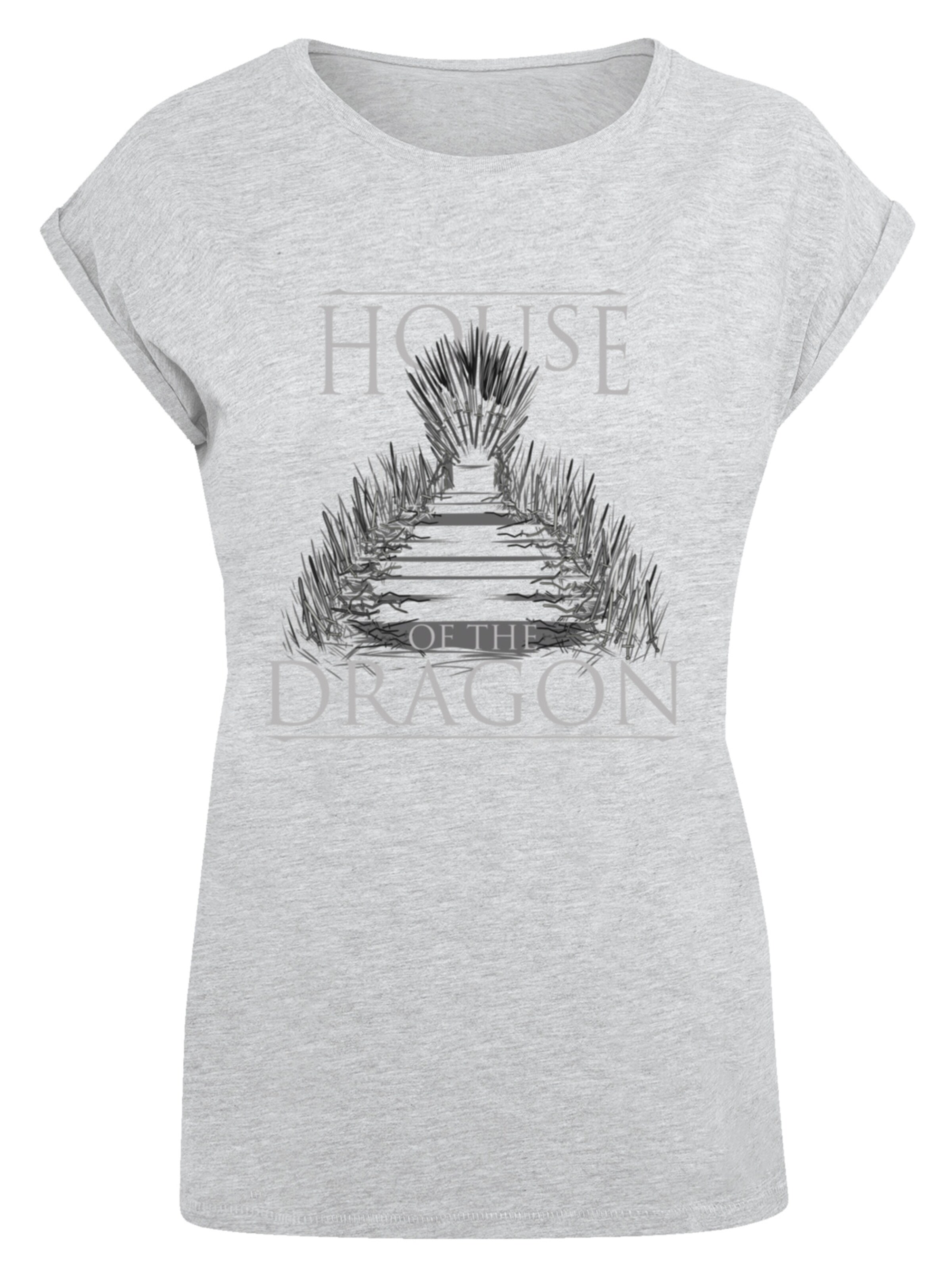 F4NT4STIC T-Shirt 'House Of The Dragon Throne' in Grau: Vorderseite