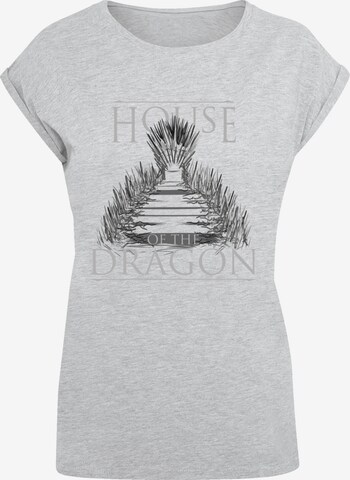F4NT4STIC Shirt 'House Of The Dragon Throne' in Grey: front