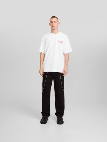 Bershka T-Shirt in Weiß