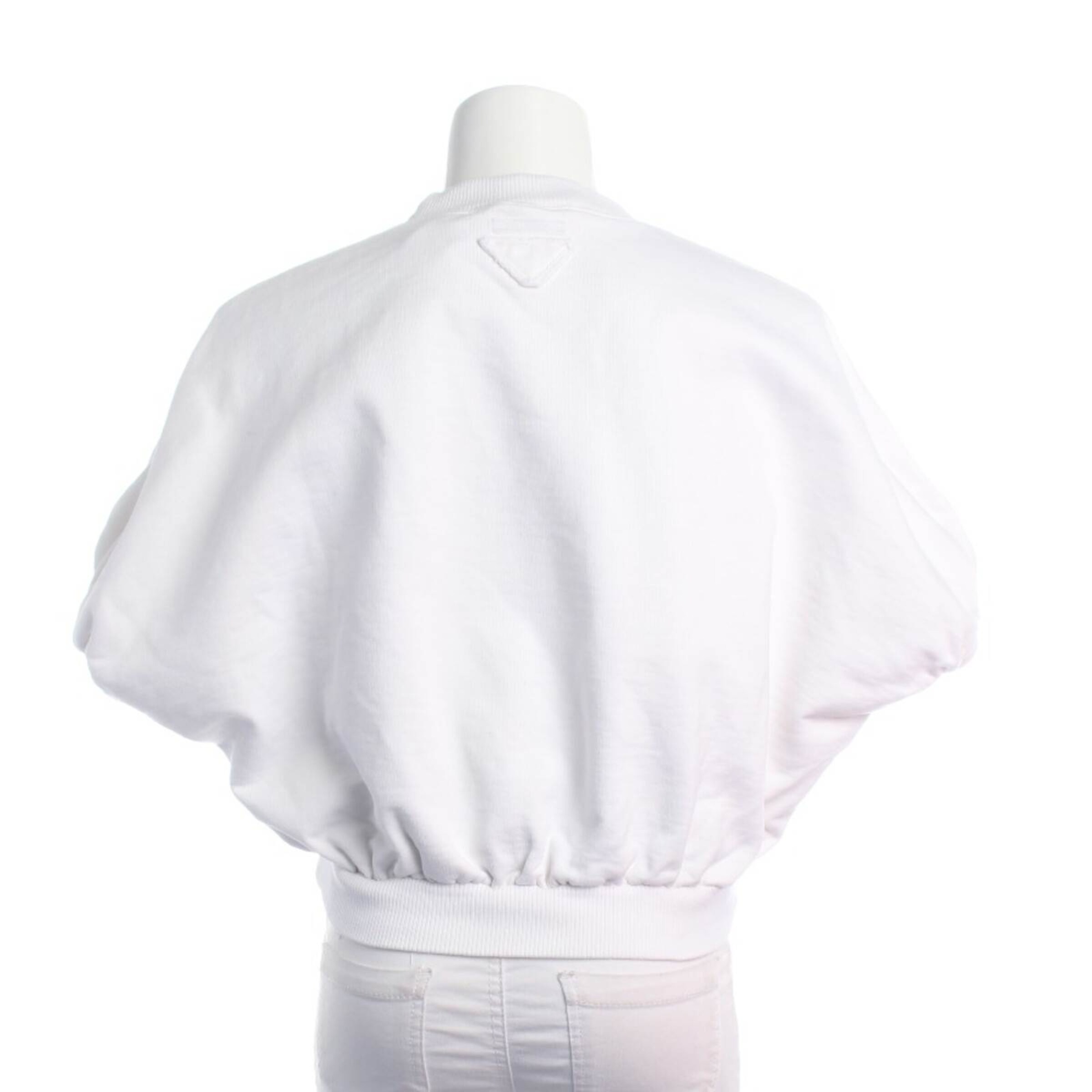 PRADA Sweatshirt / Sweatjacke S in Weiß