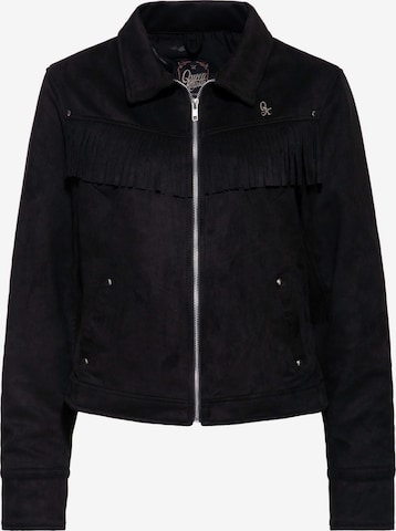 Queen Kerosin Zip-Up Hoodie in Purple: front