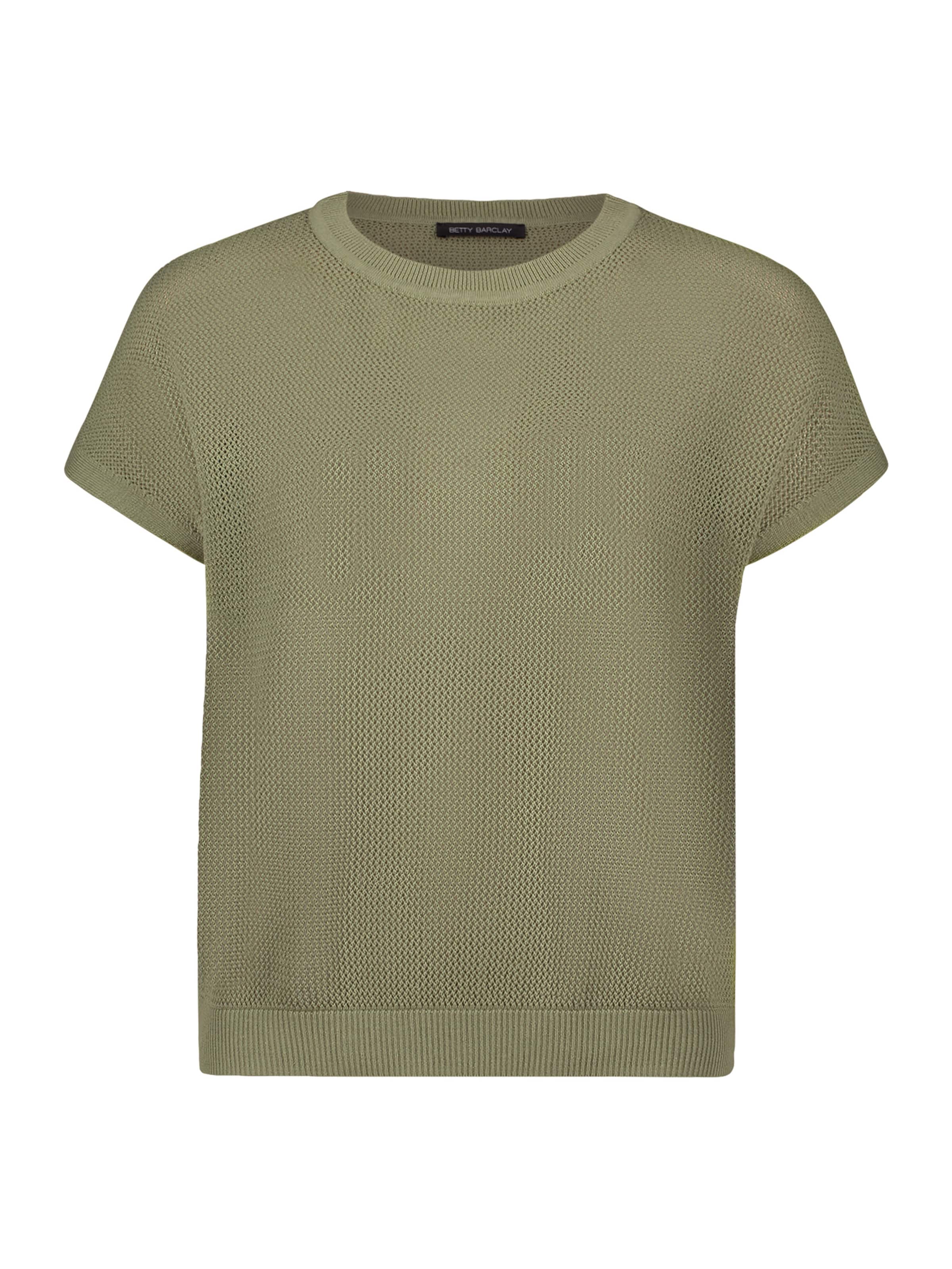 Betty Barclay Lochstrick-Pullover ohne Arm in Grün: Vorderseite