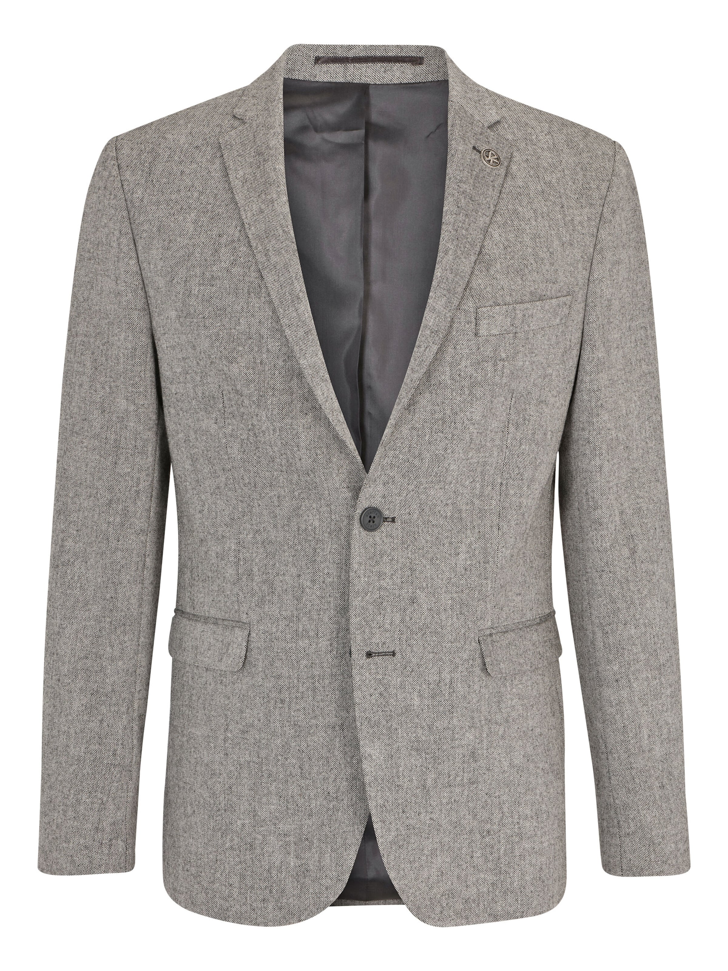 Steffen Klein Slim fit Colbert 'Slim Fit' in Grijs: voorkant