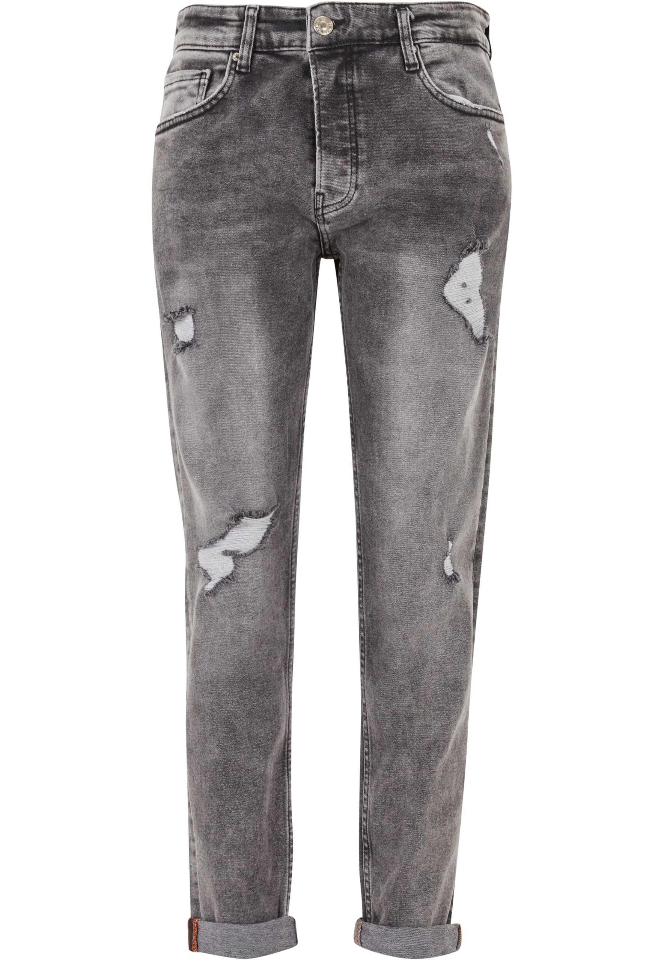 2Y Premium Slimfit Jeans in Grijs: voorkant