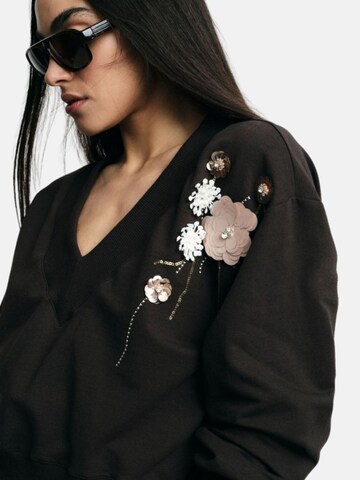 PLEASE Sweater 'PLEASE FELPA FELPA' in Brown