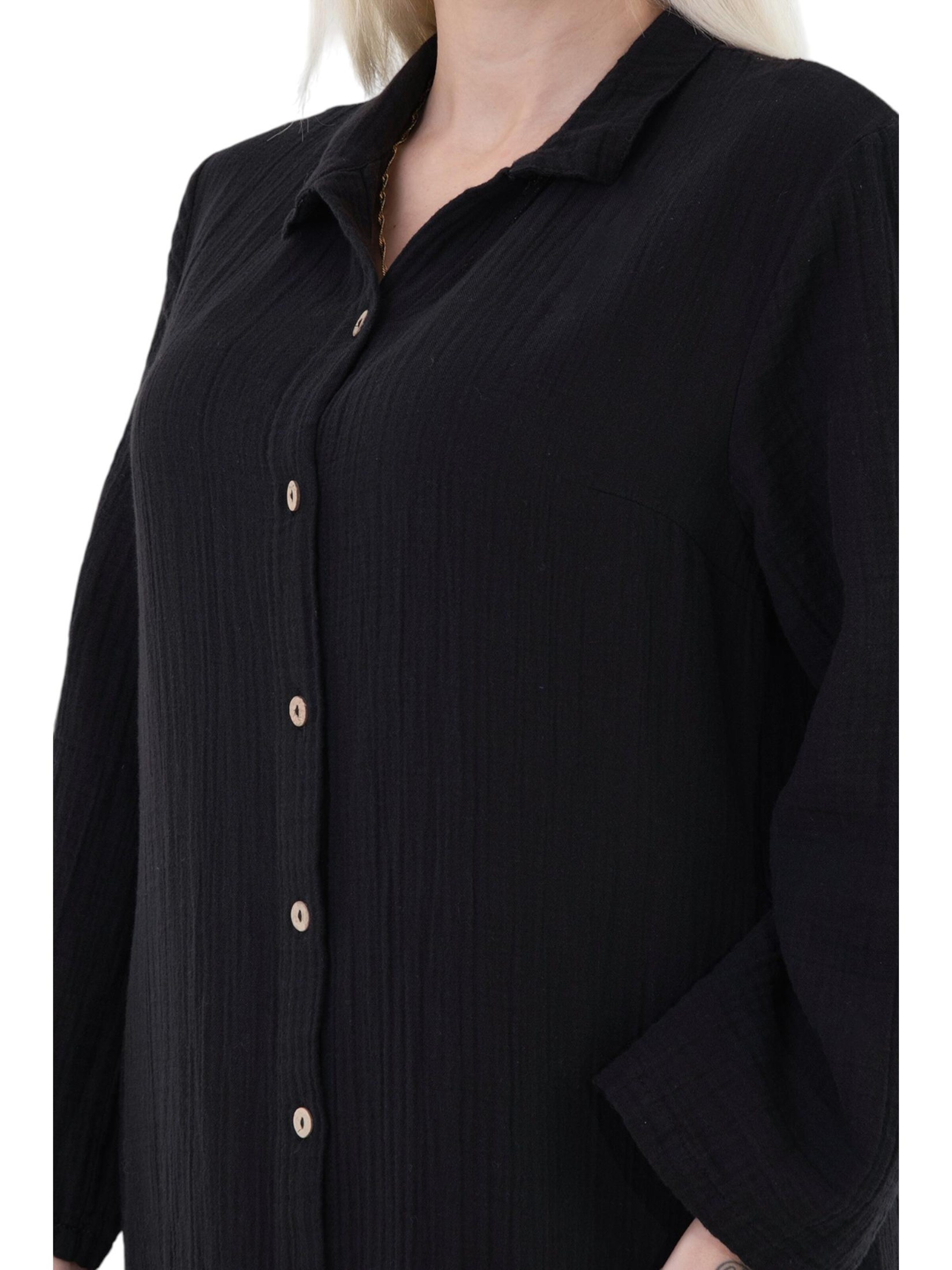 Robe-chemise 'NURYA' WENOR en noir