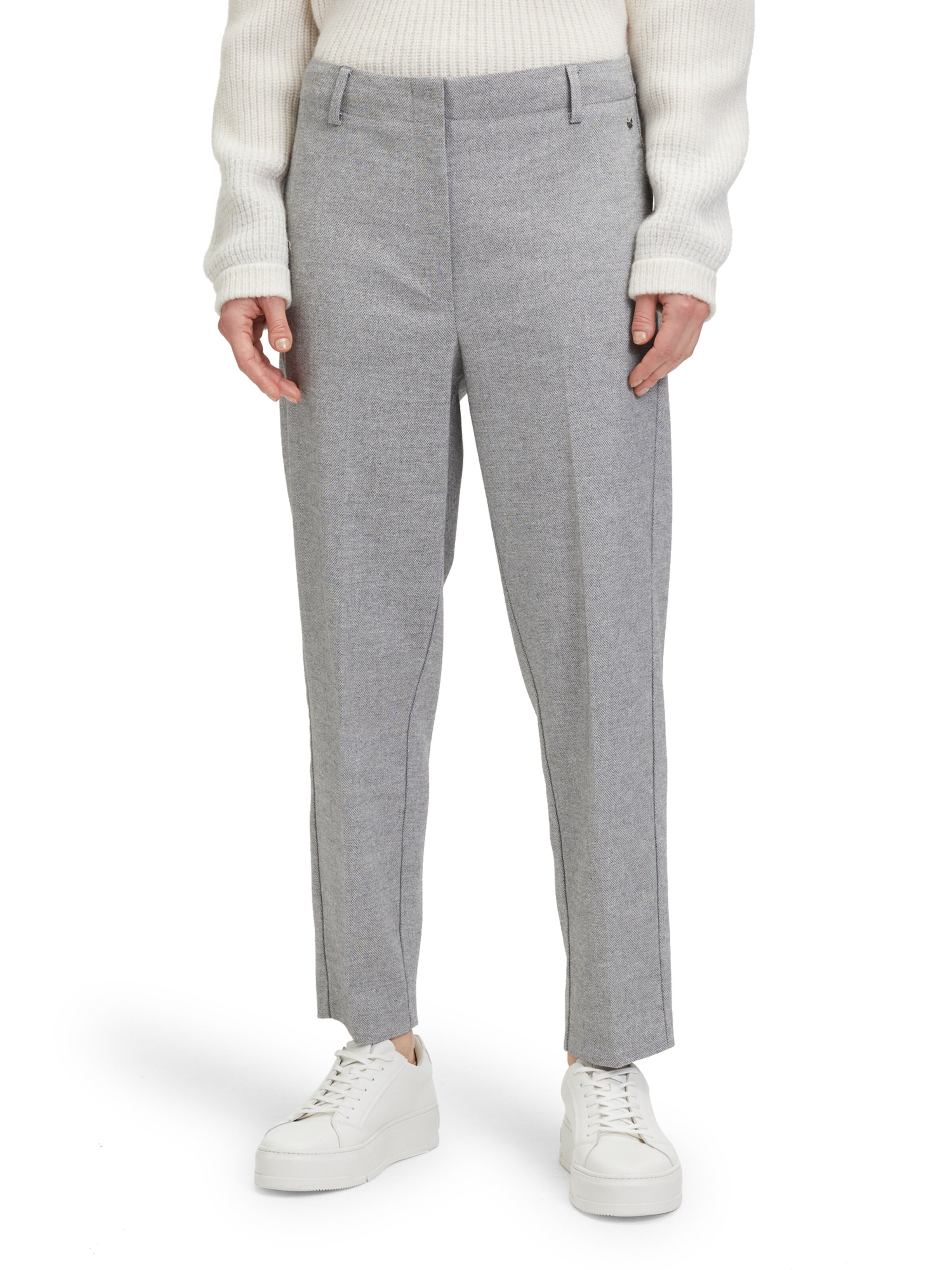 Betty & Co Loosefit Pantalon in Grijs: voorkant