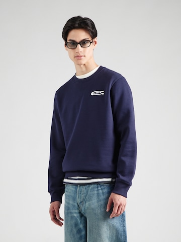 Bluză de molton 'Old skool' de la G-STAR pe albastru: față