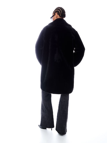 Bershka Winter Coat in Black