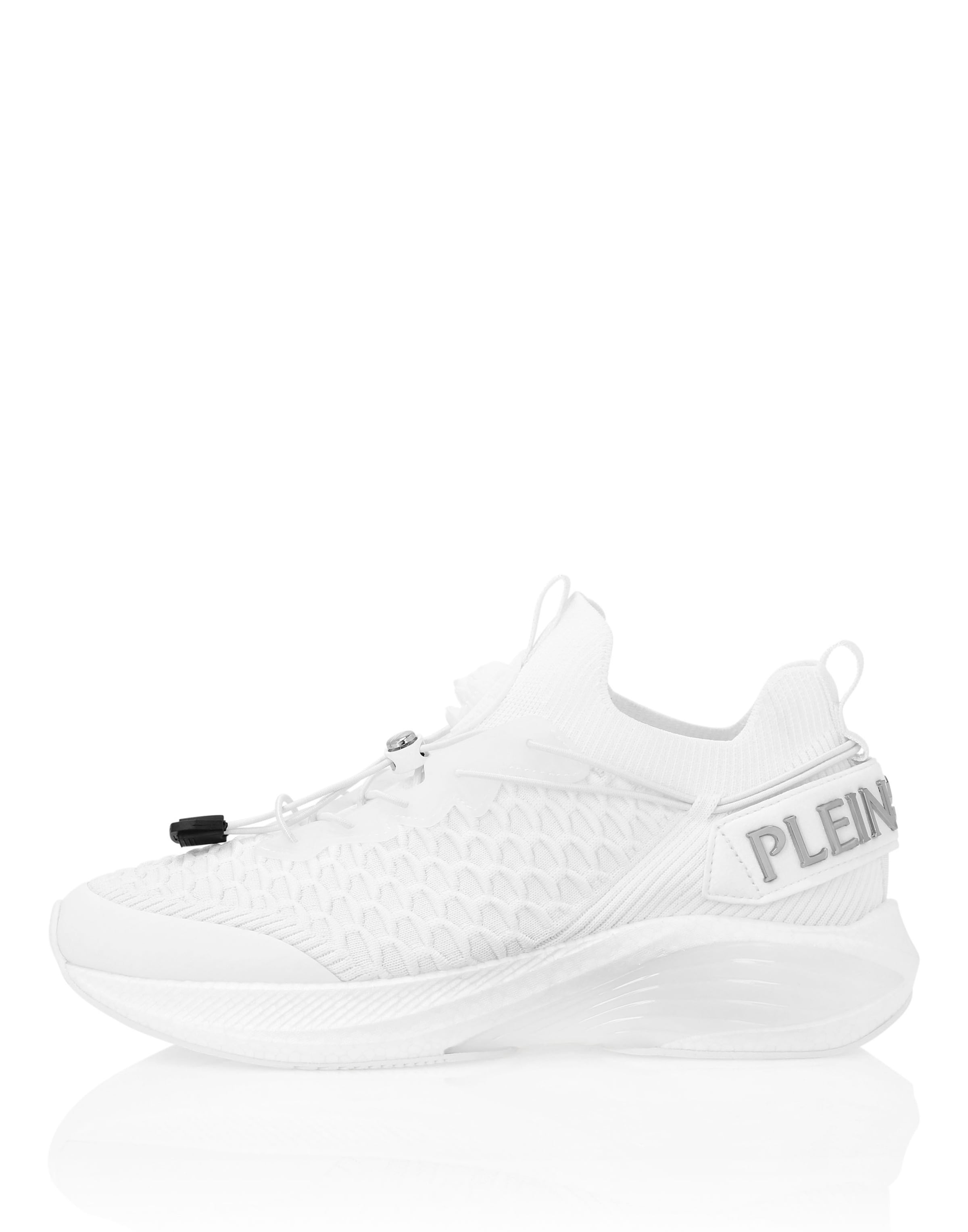 Plein Sport - Zapatillas deportivas bajas en blanco: frente