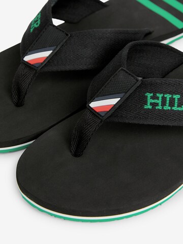 TOMMY HILFIGER T-Bar Sandals in Black