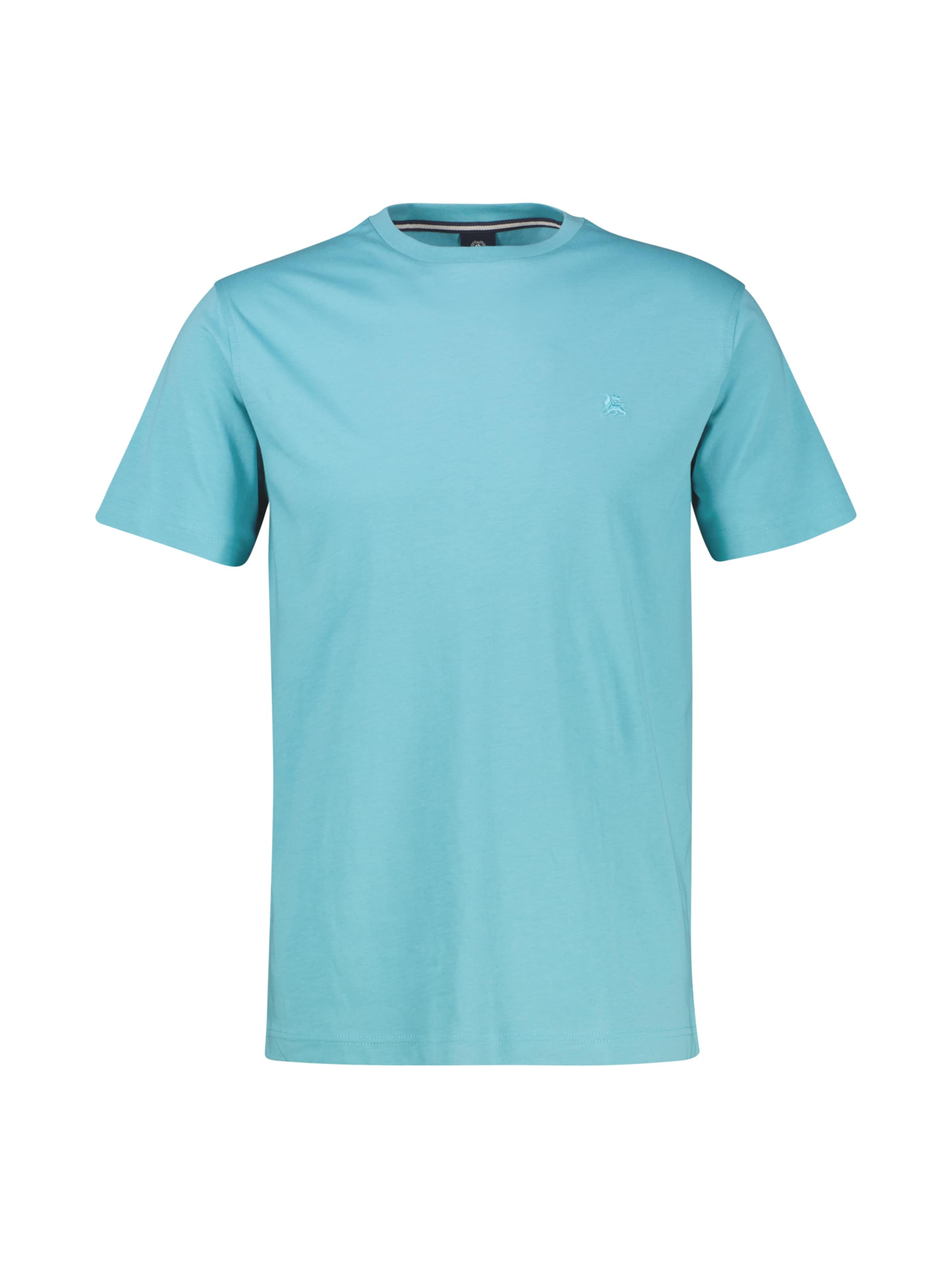 LERROS Klassisches T-Shirt aus reiner Baumwolle mit Rundkragen in Blau: Vorderseite