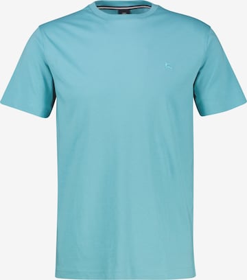 LERROS Klassisches T-Shirt aus reiner Baumwolle mit Rundkragen in Blau: Vorderseite