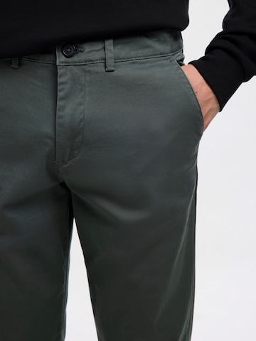 SELECTED Slim fit Chino trousers 'SLHMiles Flex' in Grey