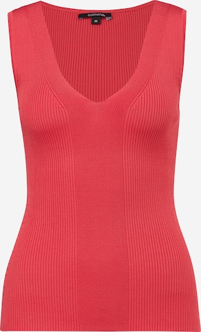 Tops en tricot COMMA en rouge : devant