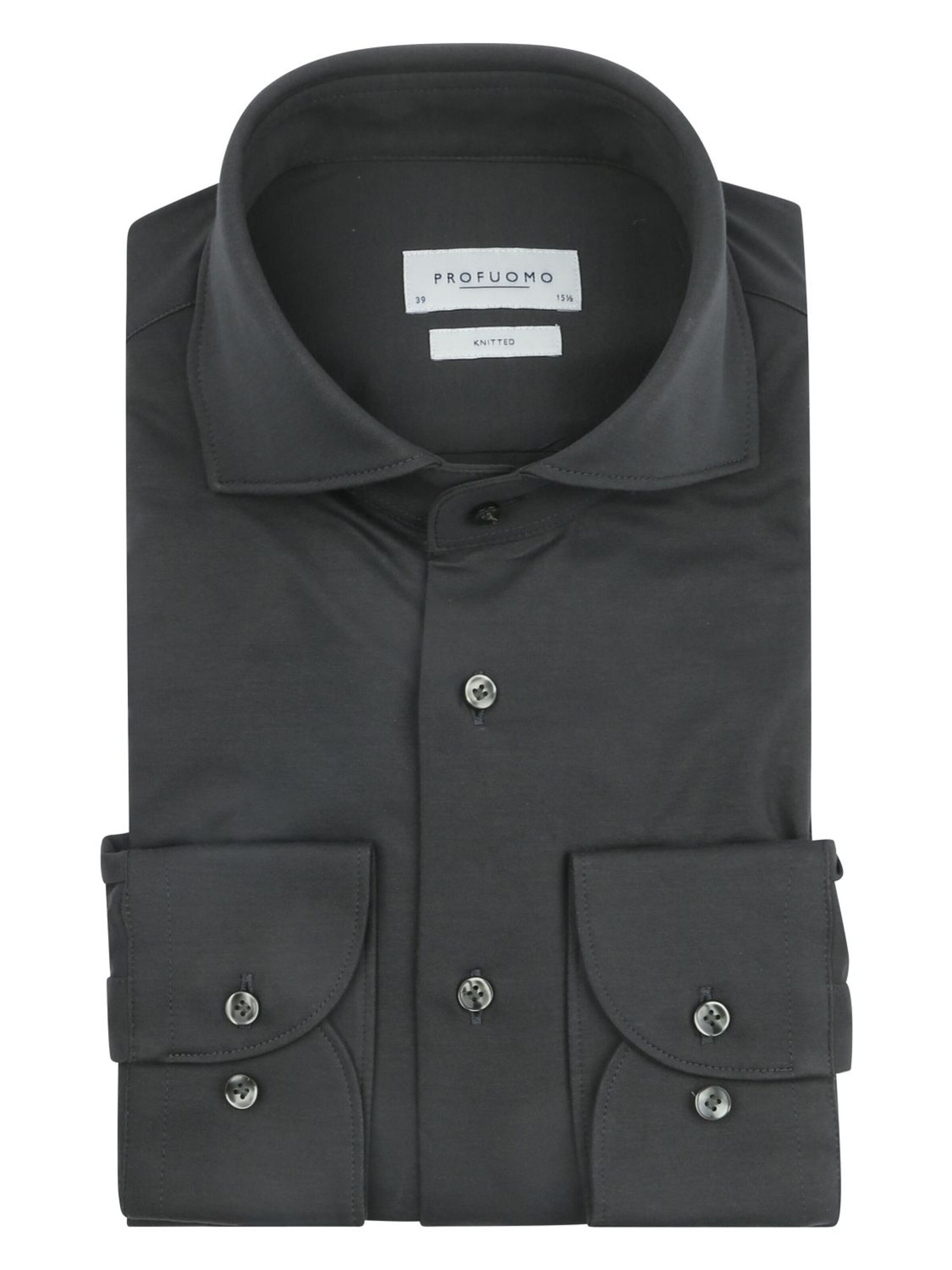 Profuomo Button Up Shirt 'Knitted' in Green: front