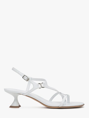 Estro Sandaal '013-9' in Wit: voorkant