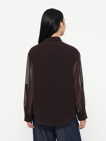 Calvin Klein Блузка в Коричневый: сзади