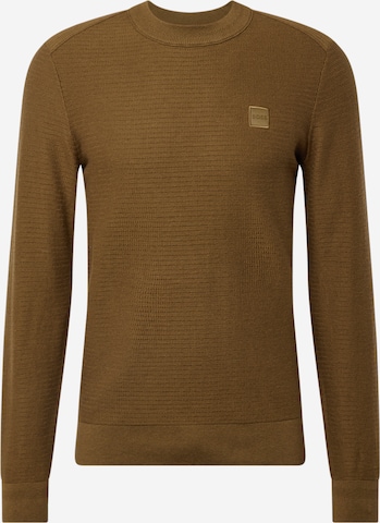 BOSS Orange Sweater 'Anion' in Green: front