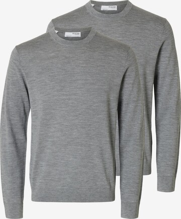SELECTED Sweater 'Tray' in Grey: front