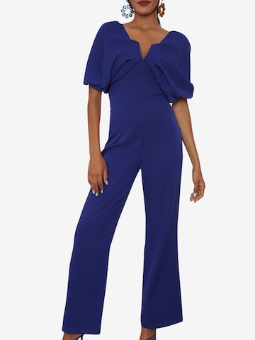 Chi Chi London Jumpsuit 'Fledermausärmel' in Blue