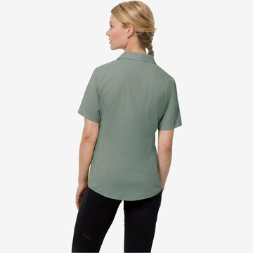 JACK WOLFSKIN Athletic Button Up Shirt 'Heidetal' in Green