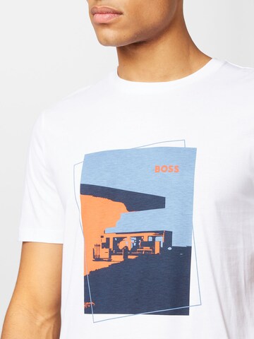 BOSS - Camisa 'Teabstract' em branco