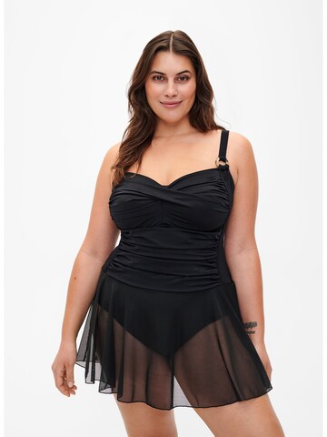 Swim by Zizzi - Vestido de fato de banho 'Stua' em preto