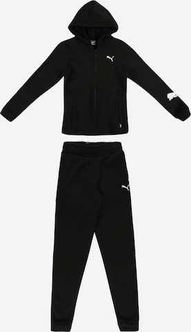 PUMA Sweatsuit in Black: front