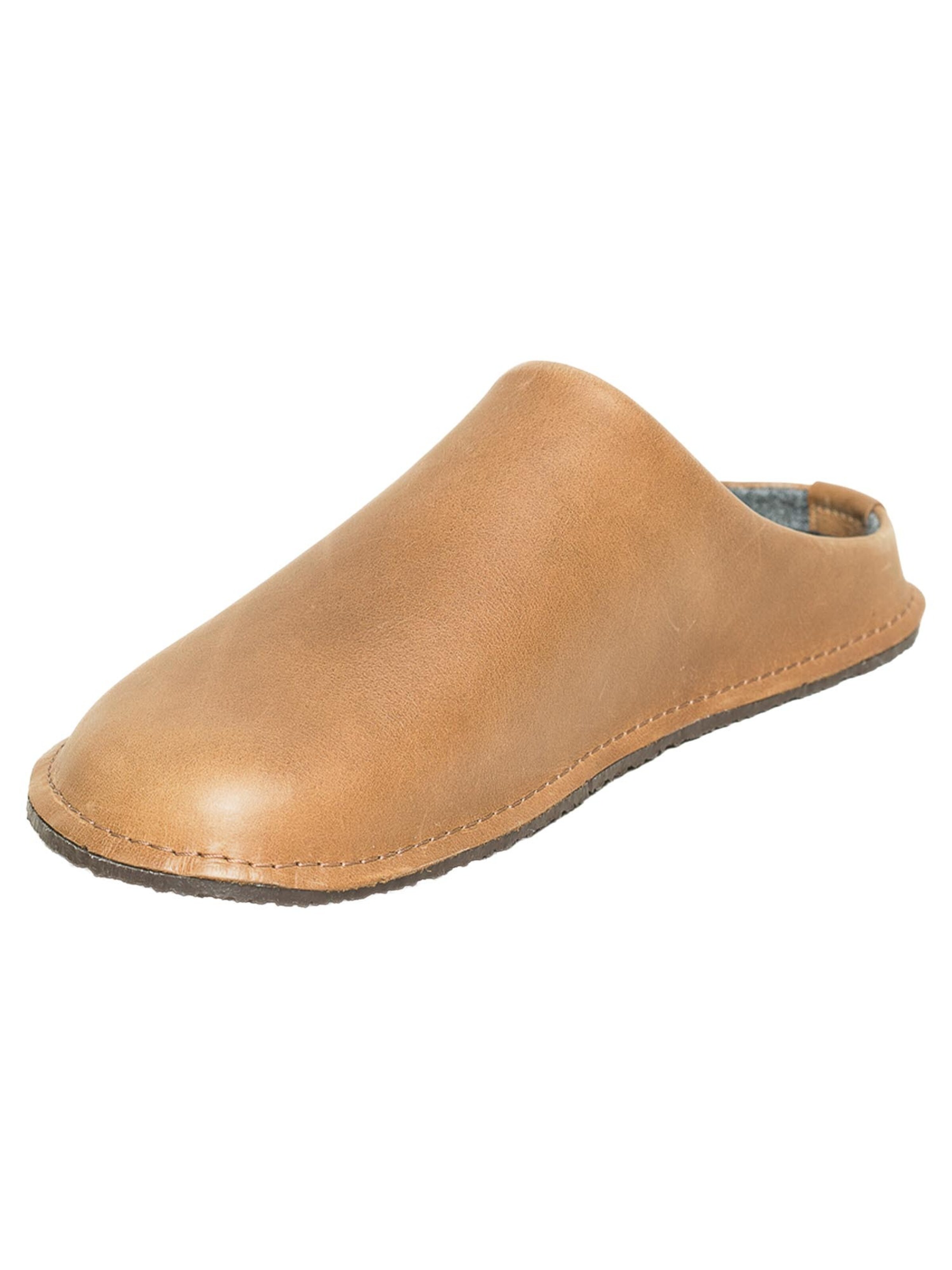 Gottstein Slippers 'Leather Loafer' in Beige