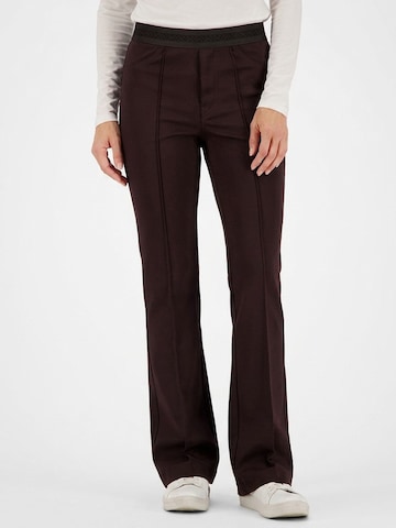 Gardeur Flared Trousers 'Zilla' in Brown: front