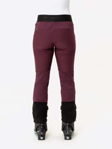 VAUDE Tapered Sports trousers 'Larice' in Purple