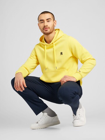 TOMMY HILFIGER Μπλούζα φούτερ 'MONOGRAM IMD HOODIE' σε κίτρινο