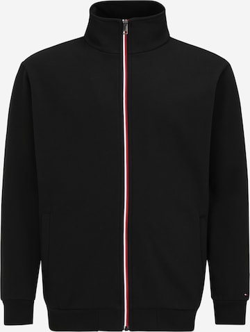 Veste de survêtement Tommy Hilfiger Big & Tall en noir : devant