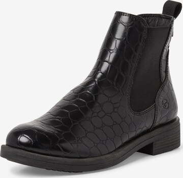 TAMARIS - Botas Chelsea en negro: frente