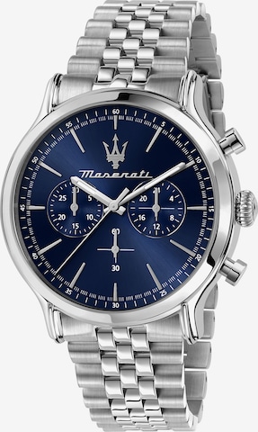 Montre à affichage analogique 'Epoca' Maserati en argent : devant