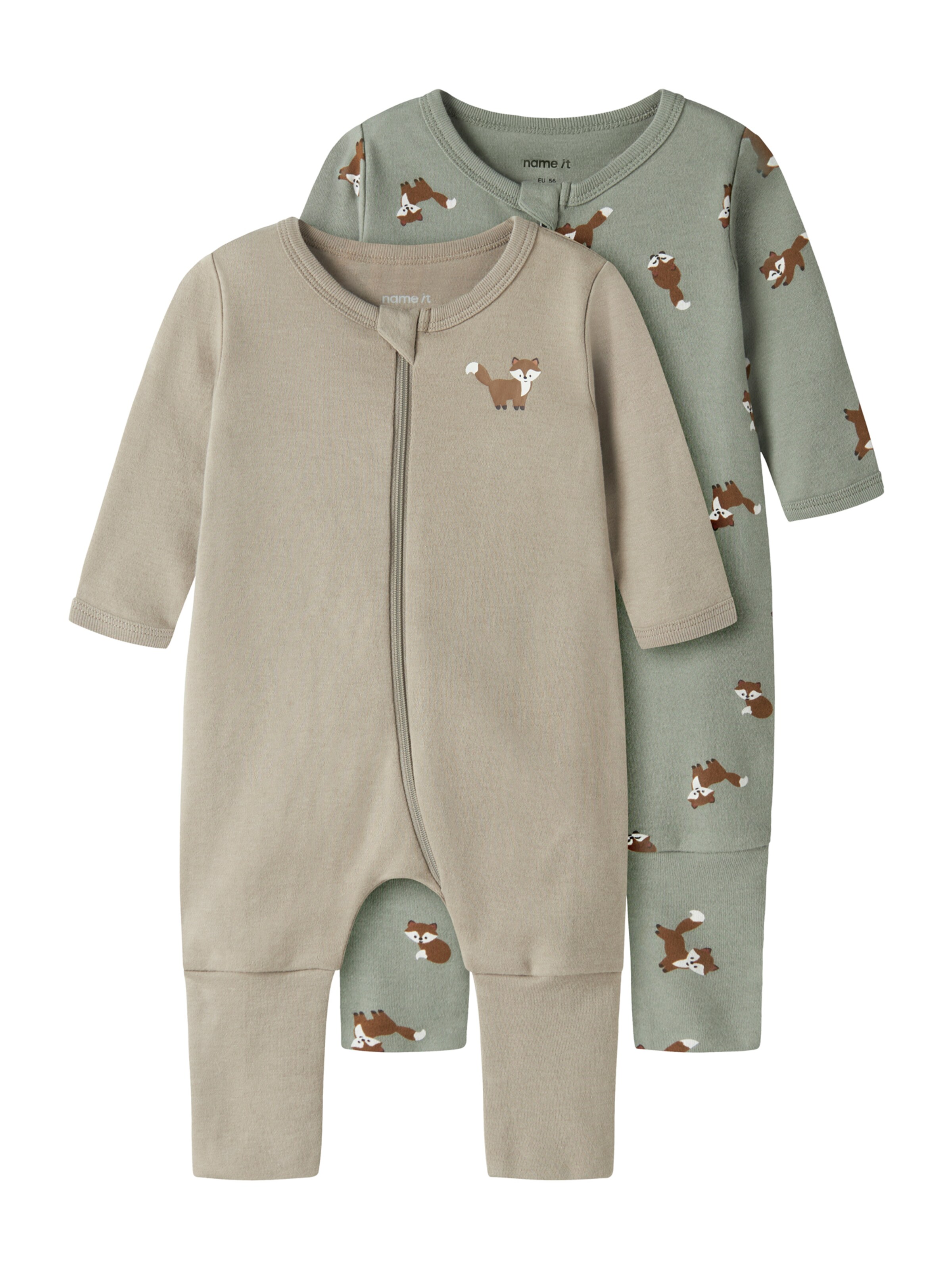 NAME IT - Pijama en gris: frente