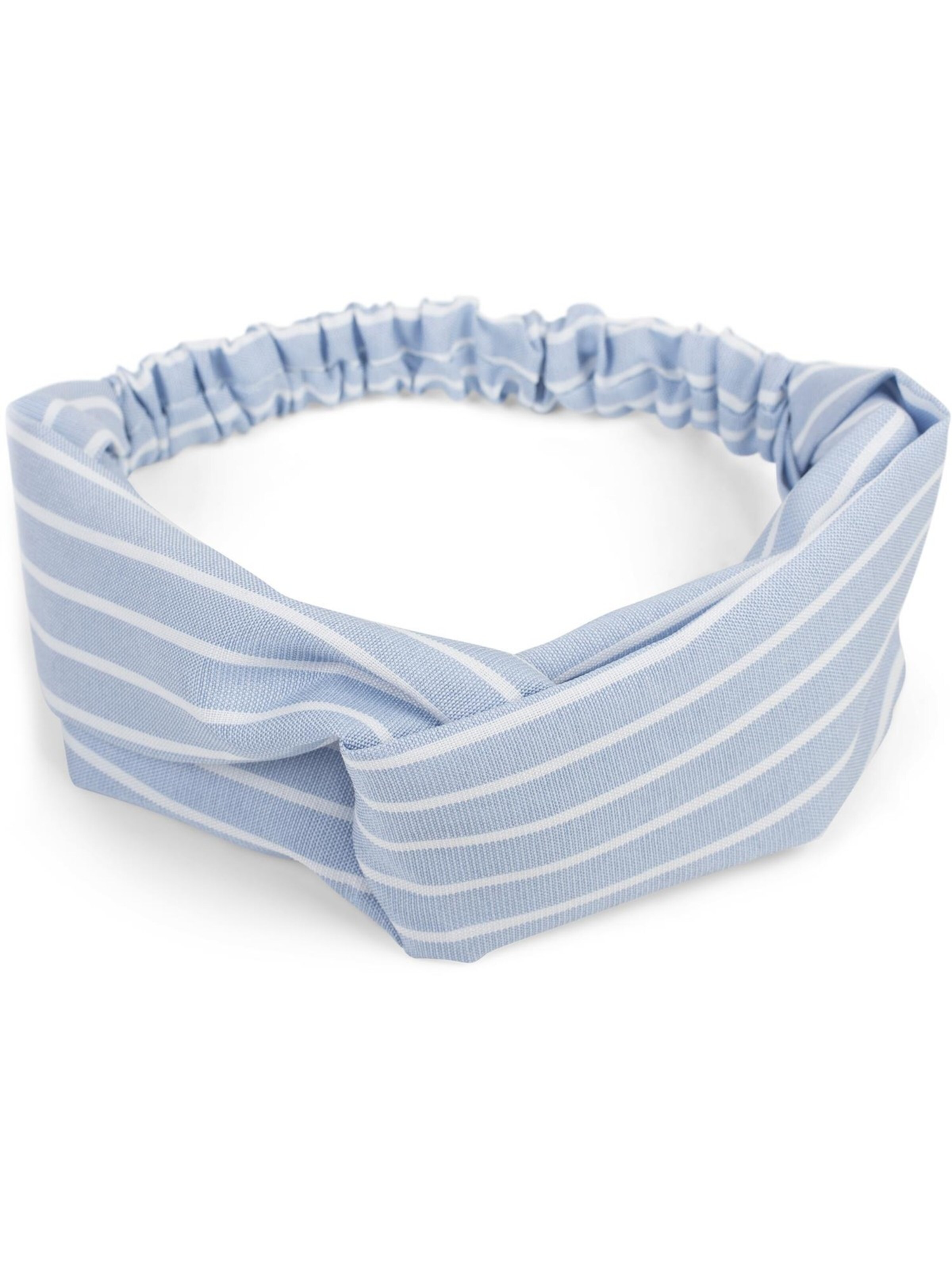 styleBREAKER Haarschmuck 'Haarband mit Streifen Muster und Twist Knoten'‌‌‌‌ in Blau: Vorderseite