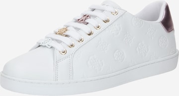 Baskets basses 'ROSENNA' GUESS en blanc : devant