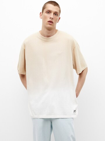 T-Shirt Pull&Bear en beige : devant